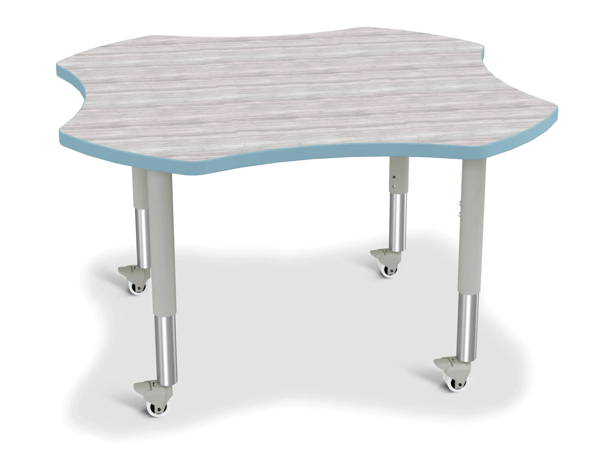 Berries® Four Leaf Activity Table - Mobile - Driftwood Gray/Coastal Blue/Gray