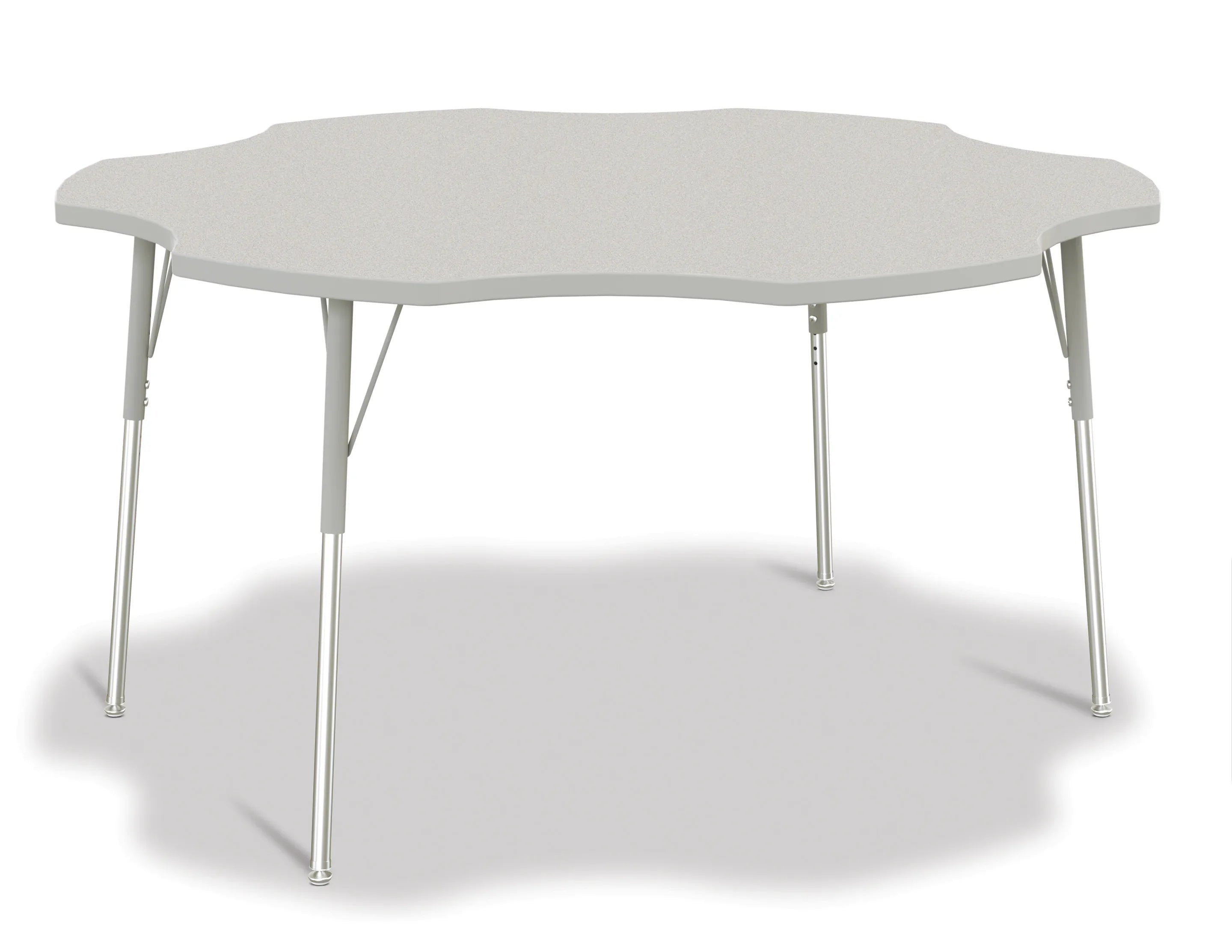 Berries® Six Leaf Activity Table - 60", A-height - Freckled Gray/Gray/Gray