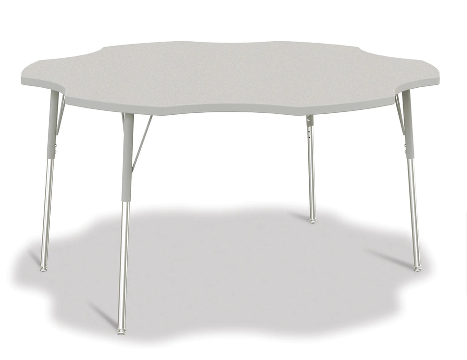 Berries® Six Leaf Activity Table - 60", A-height - Freckled Gray/Gray/Gray