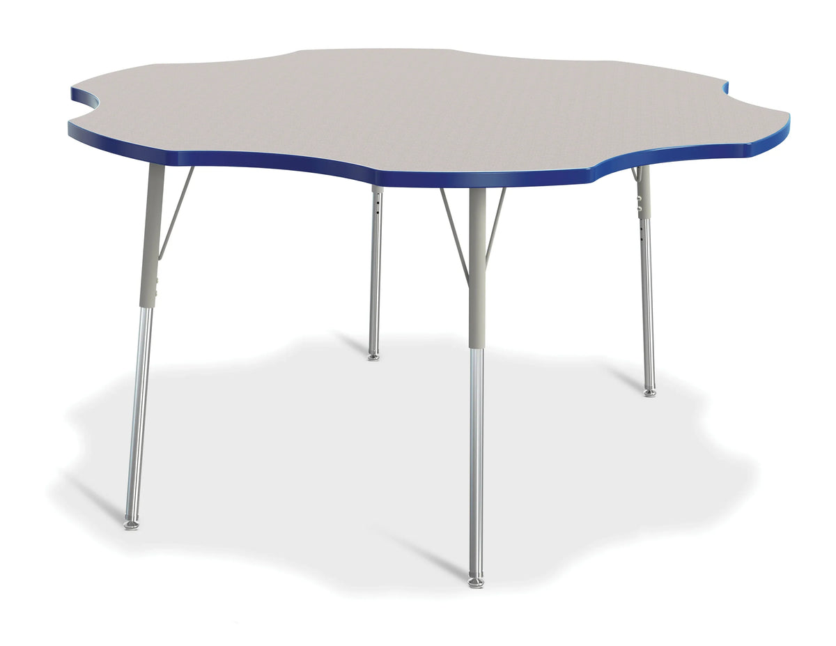 Berries® Six Leaf Activity Table - 60", A-height - Freckled Gray/Blue/Gray