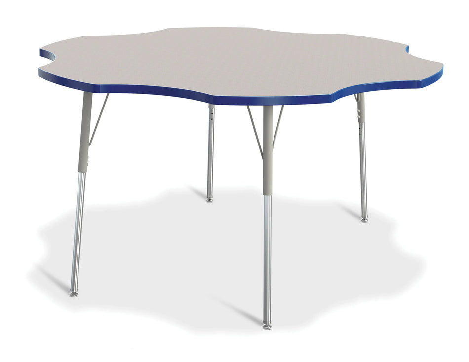 Berries® Six Leaf Activity Table - 60", A-height - Freckled Gray/Blue/Gray