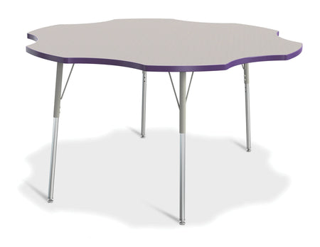 Berries® Six Leaf Activity Table - 60", A-height - Freckled Gray/Purple/Gray