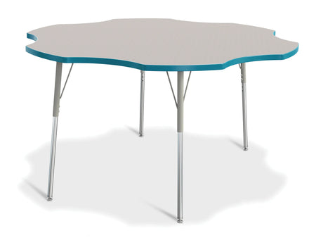 Berries® Six Leaf Activity Table - 60", A-height - Freckled Gray/Teal/Gray