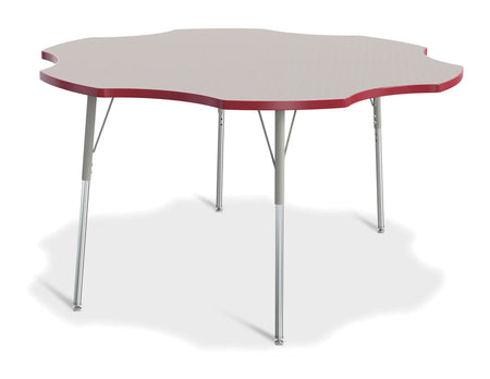 Berries® Six Leaf Activity Table - 60", A-height - Freckled Gray/Red/Gray
