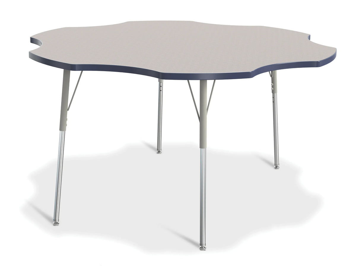 Berries® Six Leaf Activity Table - 60", A-height - Freckled Gray/Navy/Gray