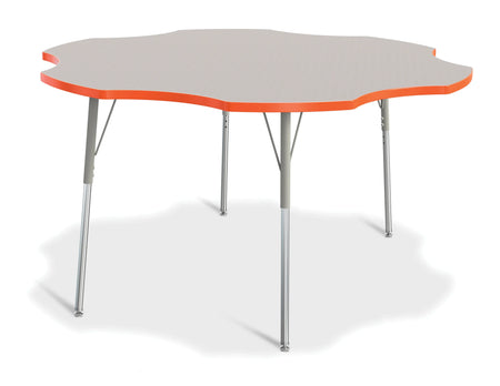 Berries® Six Leaf Activity Table - 60", A-height - Freckled Gray/Orange/Gray