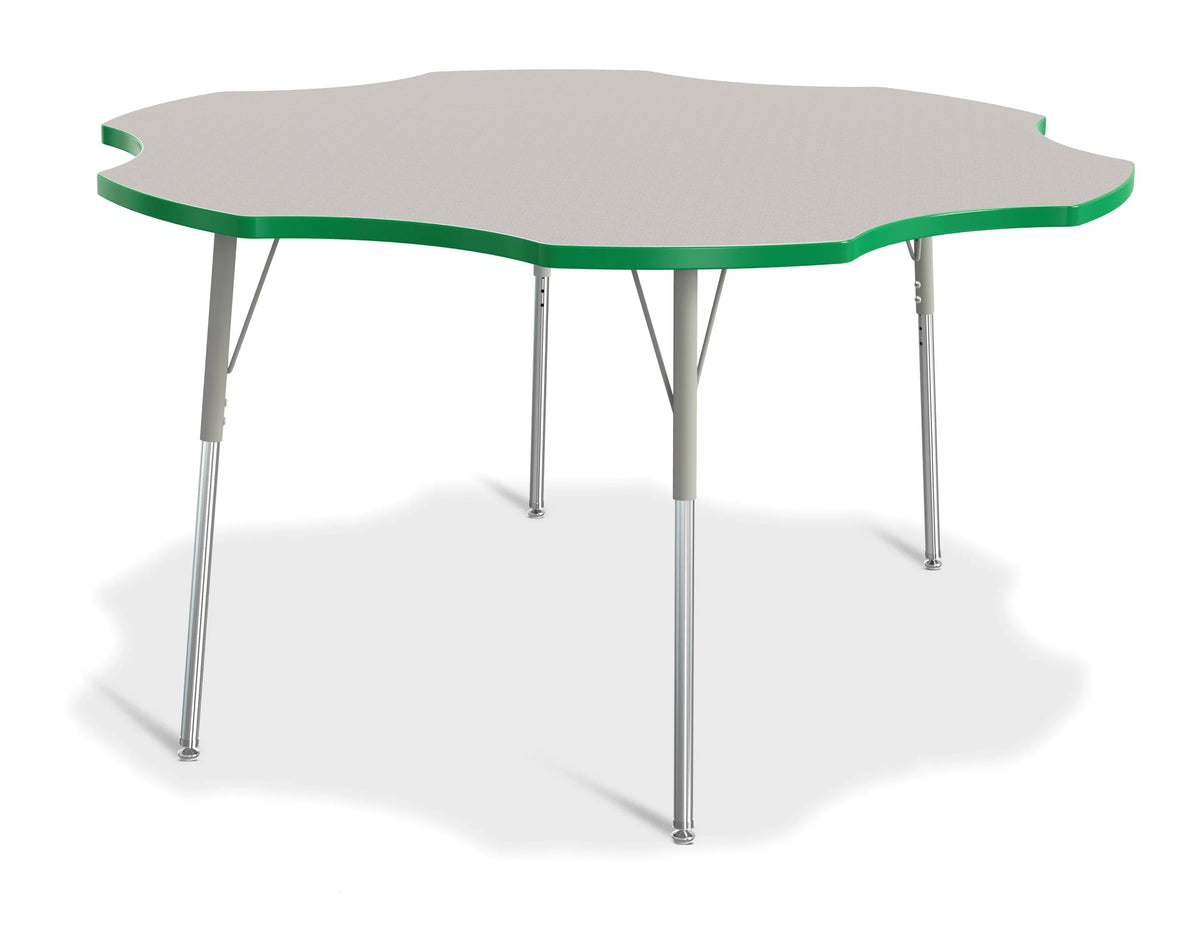 Berries® Six Leaf Activity Table - 60", A-height - Freckled Gray/Green/Gray