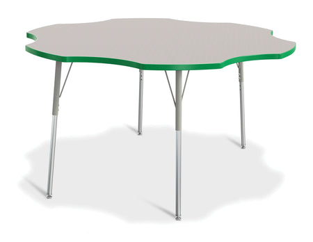 Berries® Six Leaf Activity Table - 60", A-height - Freckled Gray/Green/Gray