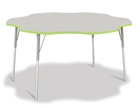 Berries® Six Leaf Activity Table - 60", A-height - Freckled Gray/Key Lime/Gray