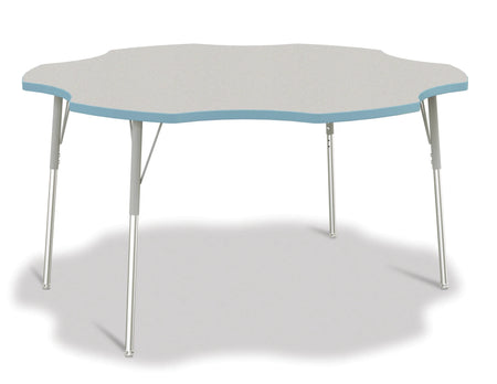 Berries® Six Leaf Activity Table - 60", A-height - Freckled Gray/Coastal Blue/Gray