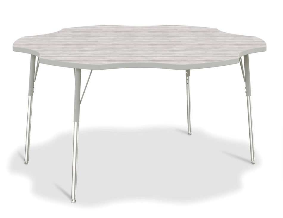 Berries® Six Leaf Activity Table - A-height - Driftwood Gray/Gray/Gray