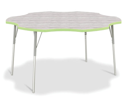 Berries® Six Leaf Activity Table - A-height - Driftwood Gray/Key Lime/Gray