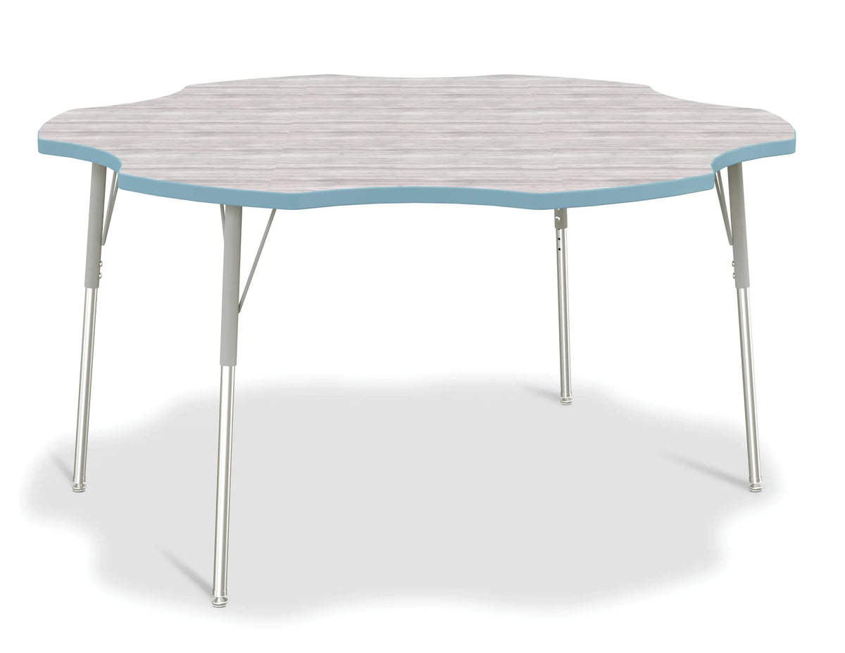 Berries® Six Leaf Activity Table - A-height - Driftwood Gray/Coastal Blue/Gray