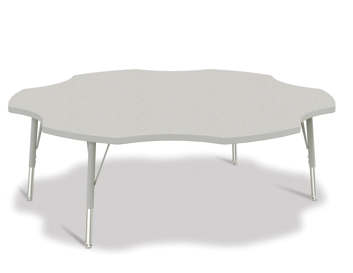 Berries® Six Leaf Activity Table - 60", E-height - Freckled Gray/Gray/Gray