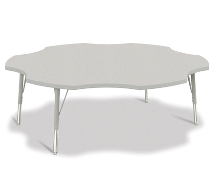 Berries® Six Leaf Activity Table - 60", E-height - Freckled Gray/Gray/Gray