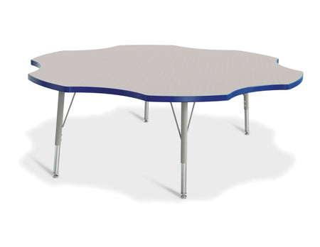 Berries® Six Leaf Activity Table - 60", E-height - Freckled Gray/Blue/Gray