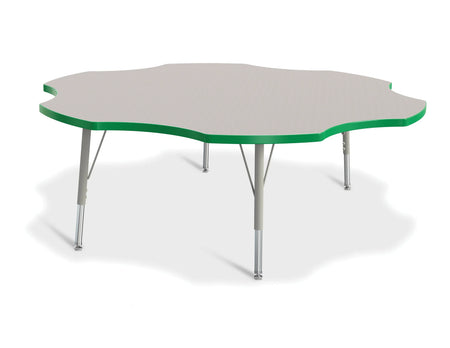 Berries® Six Leaf Activity Table - 60", E-height - Freckled Gray/Green/Gray