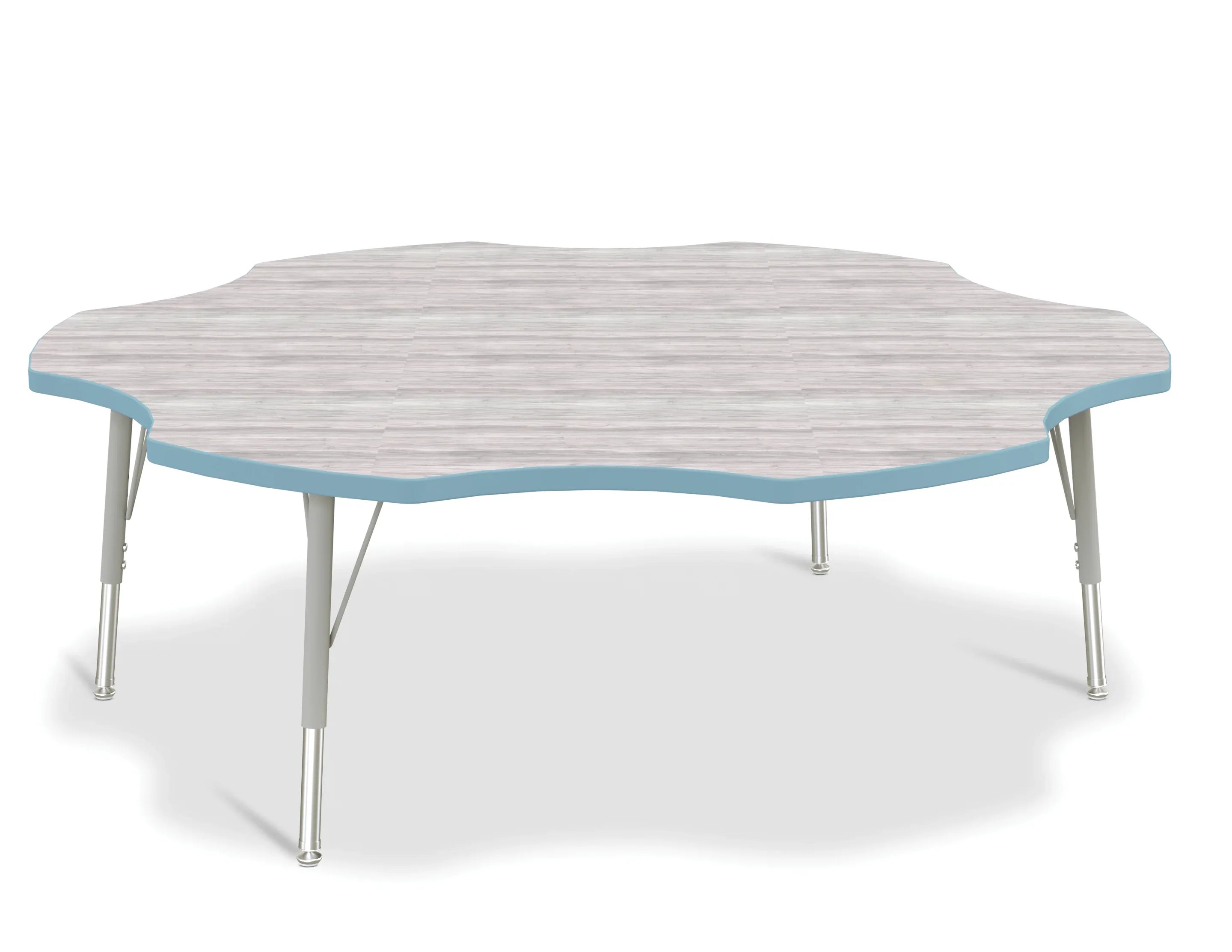 Berries® Six Leaf Activity Table - E-height - Driftwood Gray/Coastal Blue/Gray