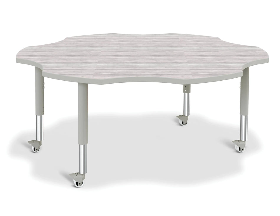 Berries® Six Leaf Activity Table - Mobile - Driftwood Gray/Gray/Gray