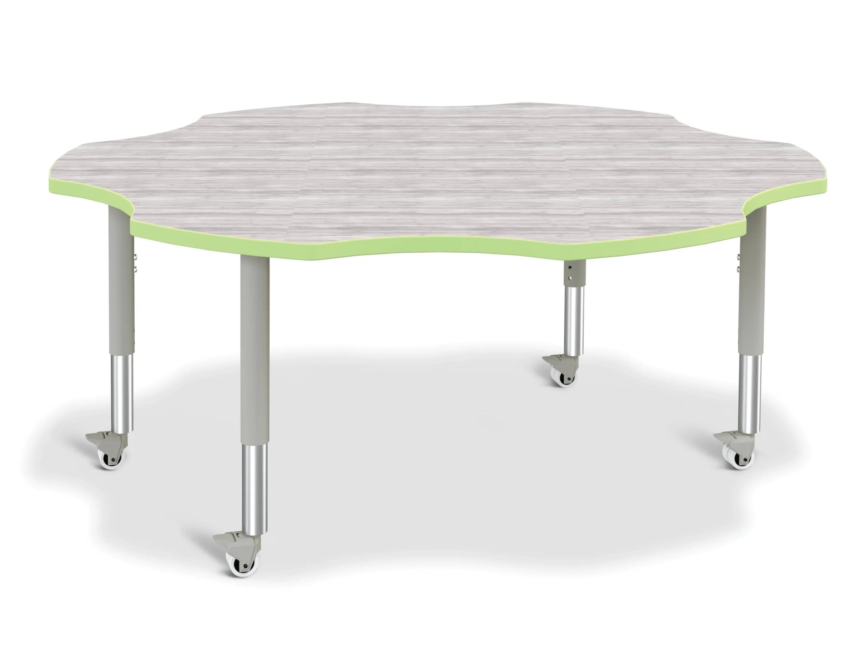 Berries® Six Leaf Activity Table - Mobile - Driftwood Gray/Key Lime/Gray