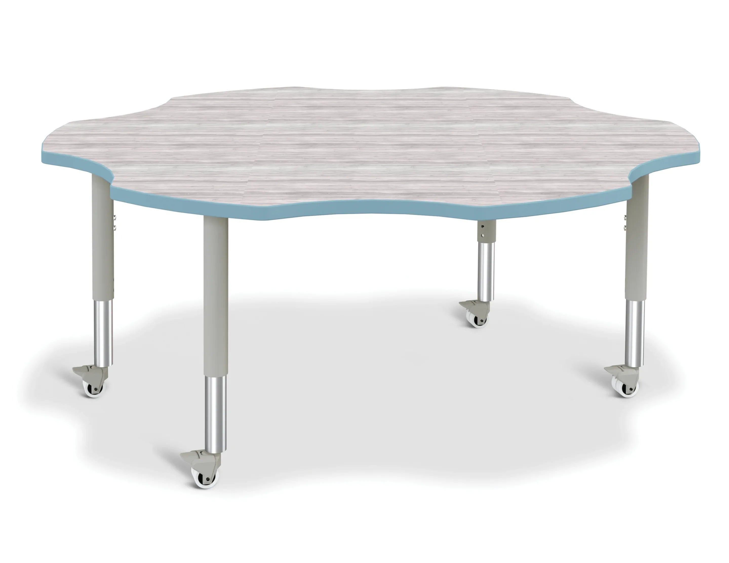 Berries® Six Leaf Activity Table - Mobile - Driftwood Gray/Coastal Blue/Gray