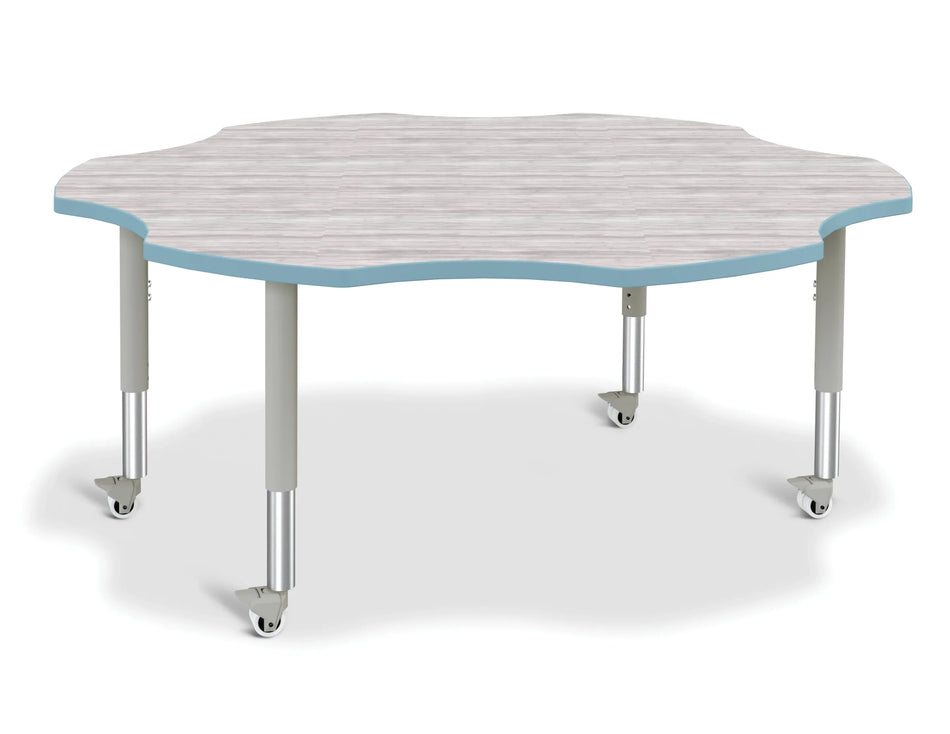 Berries® Six Leaf Activity Table - Mobile - Driftwood Gray/Coastal Blue/Gray