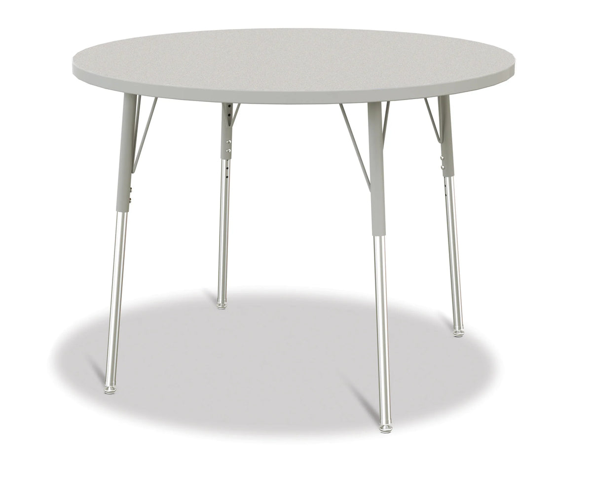 Berries® Round Activity Table - 42" Diameter, A-height - Freckled Gray/Gray/Gray