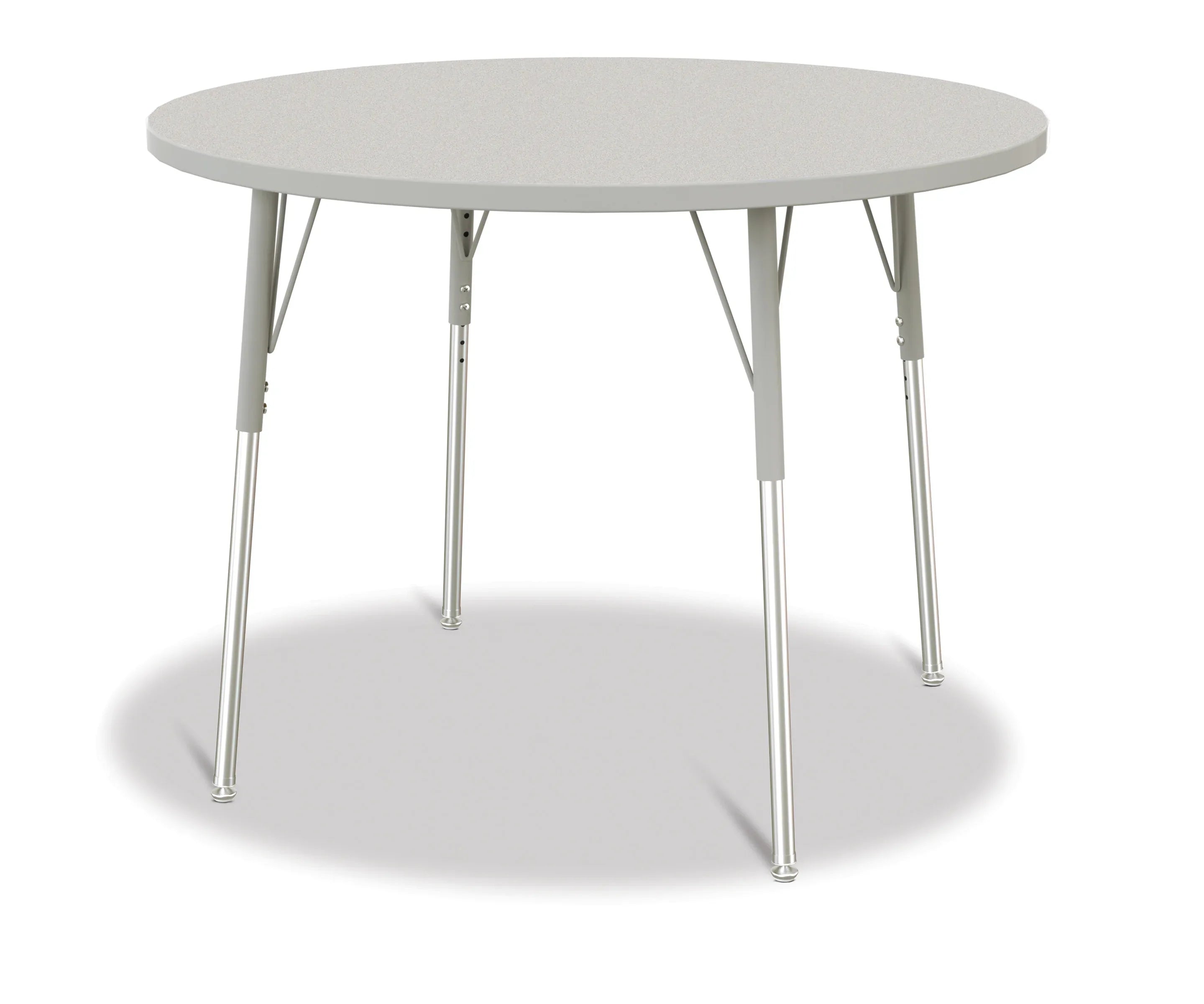 Berries® Round Activity Table - 42" Diameter, A-height - Freckled Gray/Gray/Gray