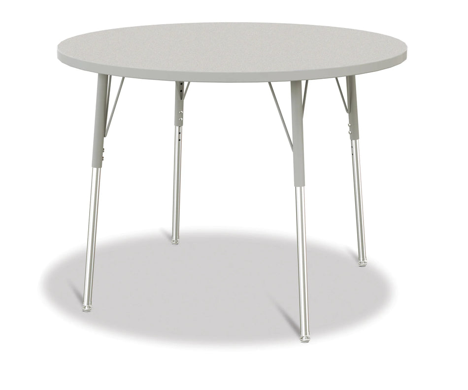 Berries® Round Activity Table - 42" Diameter, A-height - Freckled Gray/Gray/Gray