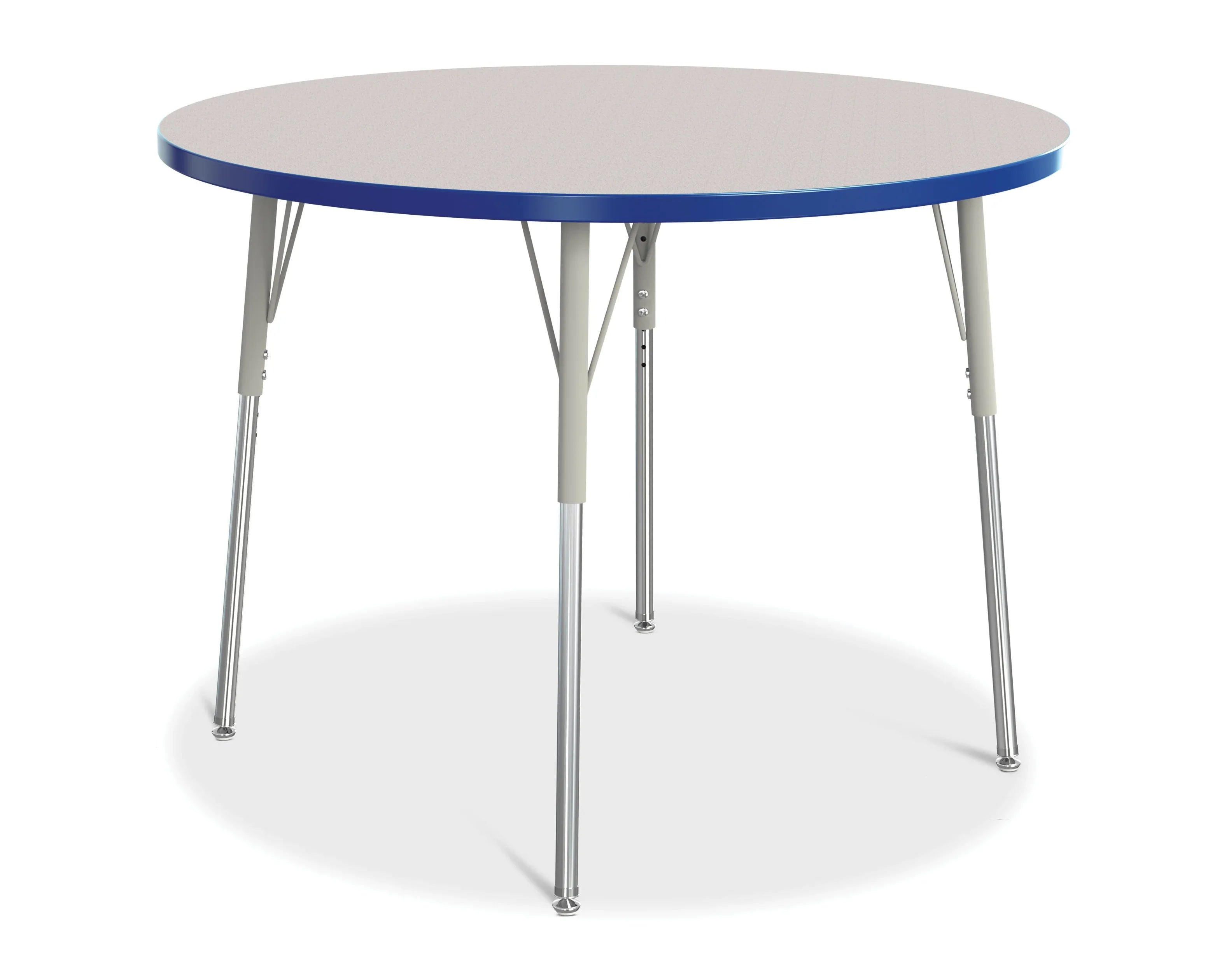 Berries® Round Activity Table - 42" Diameter, A-height - Freckled Gray/Blue/Gray