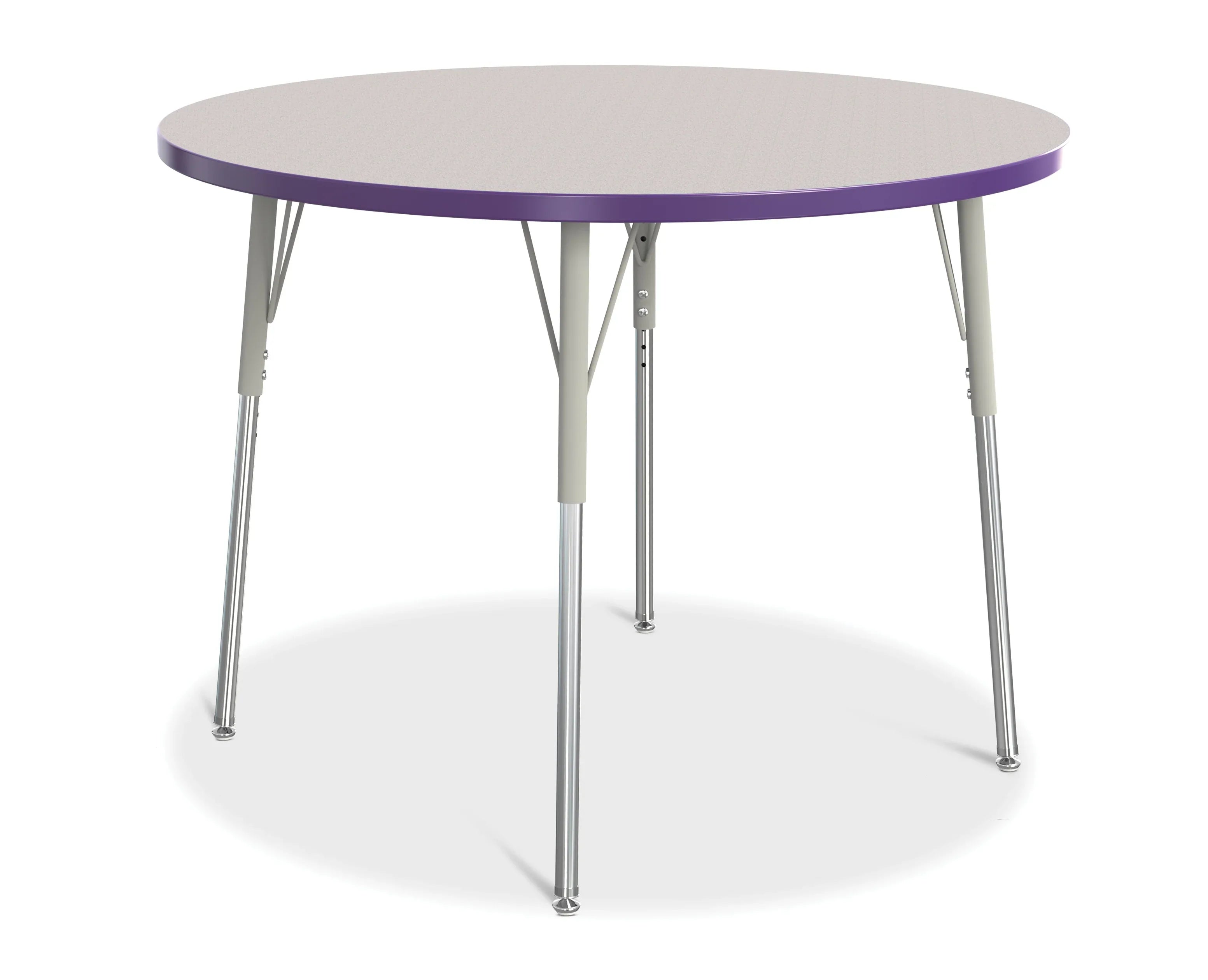 Berries® Round Activity Table - 42" Diameter, A-height - Freckled Gray/Purple/Gray