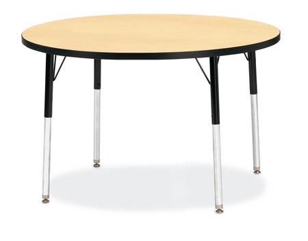 Berries® Round Activity Table - 42" Diameter, A-height - Maple/Black/Black