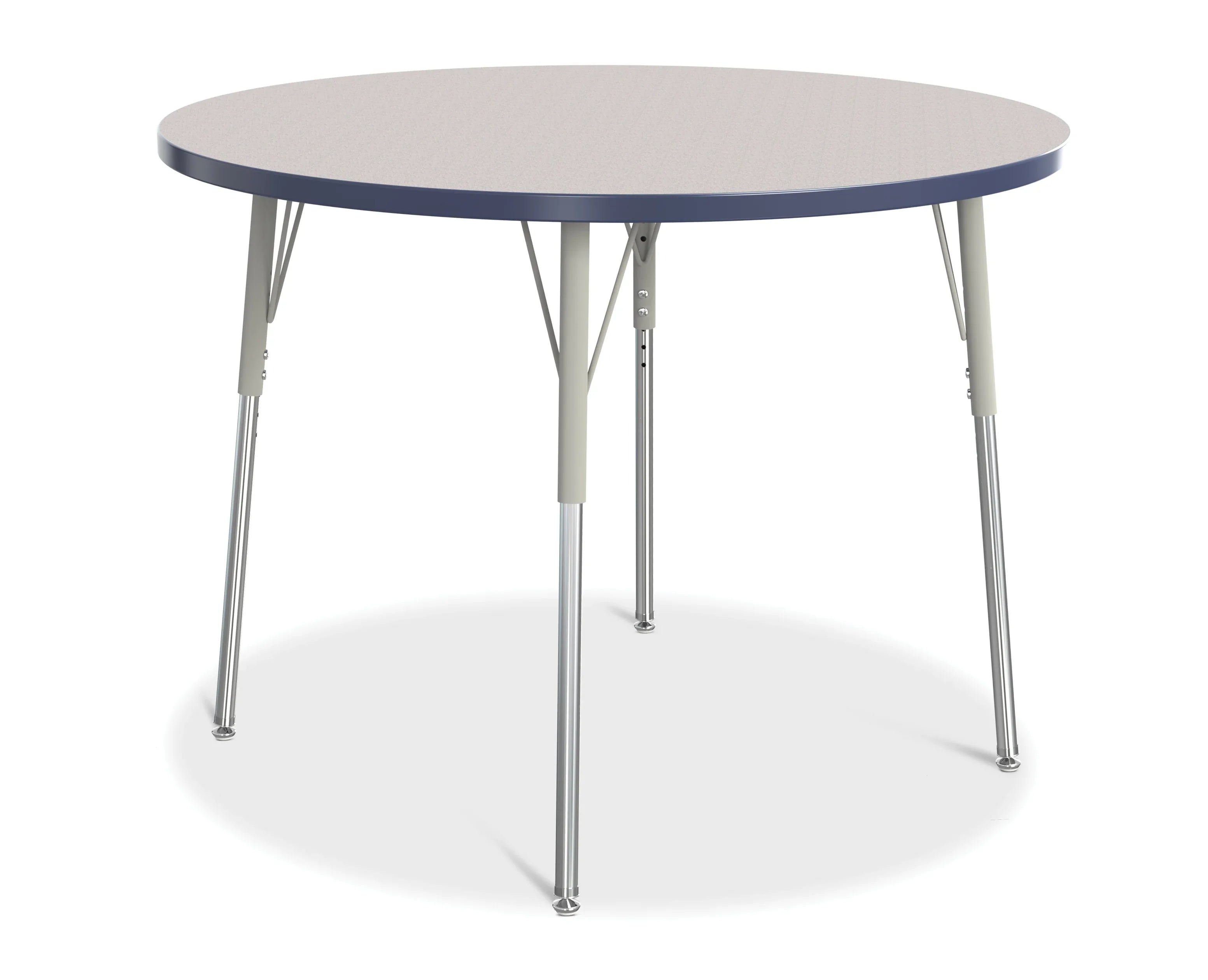 Berries® Round Activity Table - 42" Diameter, A-height - Freckled Gray/Navy/Gray