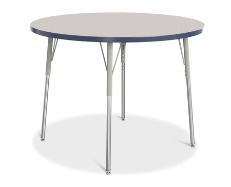 Berries® Round Activity Table - 42" Diameter, A-height - Freckled Gray/Navy/Gray