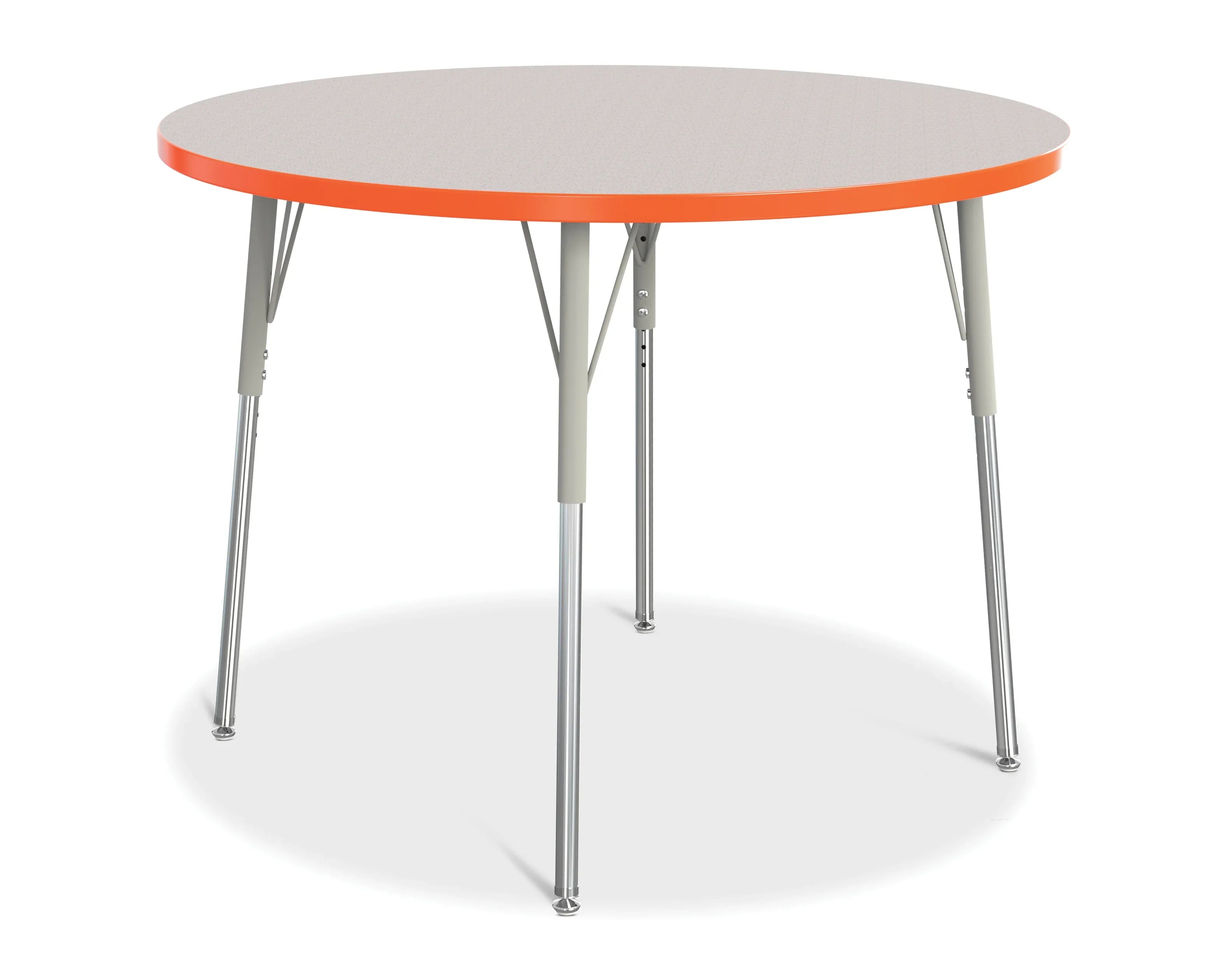 Berries® Round Activity Table - 42" Diameter, A-height - Freckled Gray/Orange/Gray