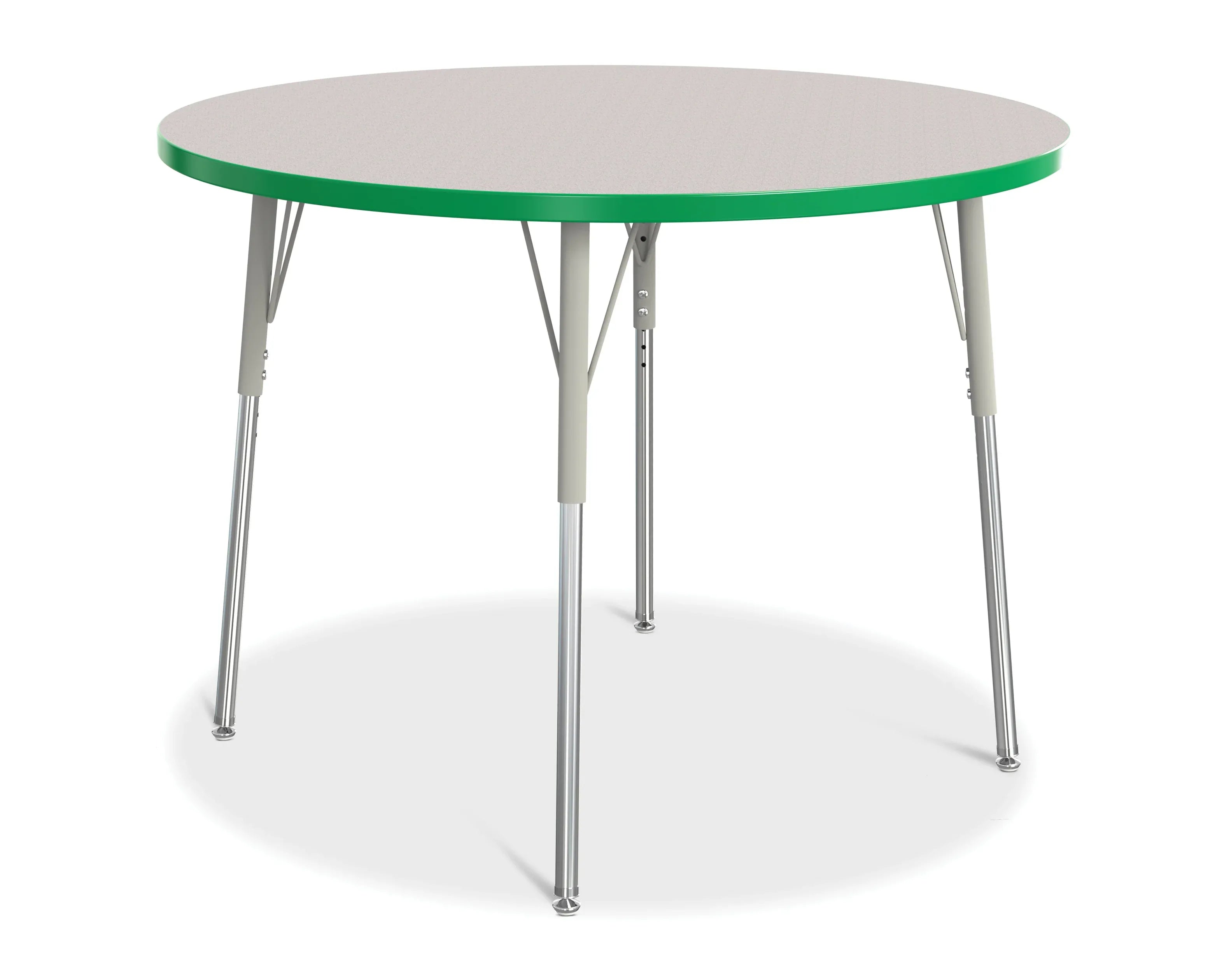 Berries® Round Activity Table - 42" Diameter, A-height - Freckled Gray/Green/Gray