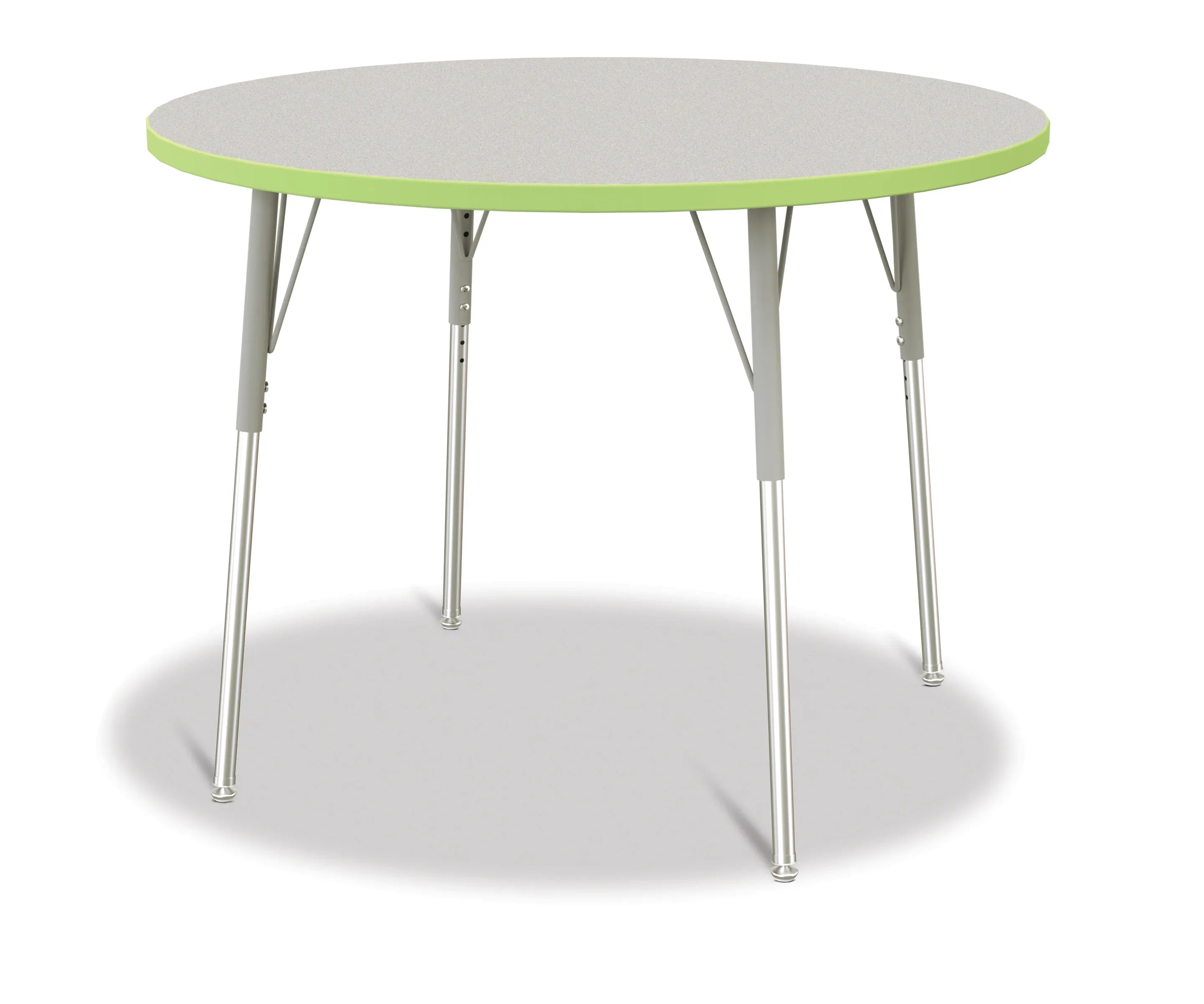 Berries® Round Activity Table - 42" Diameter, A-height - Freckled Gray/Key Lime/Gray