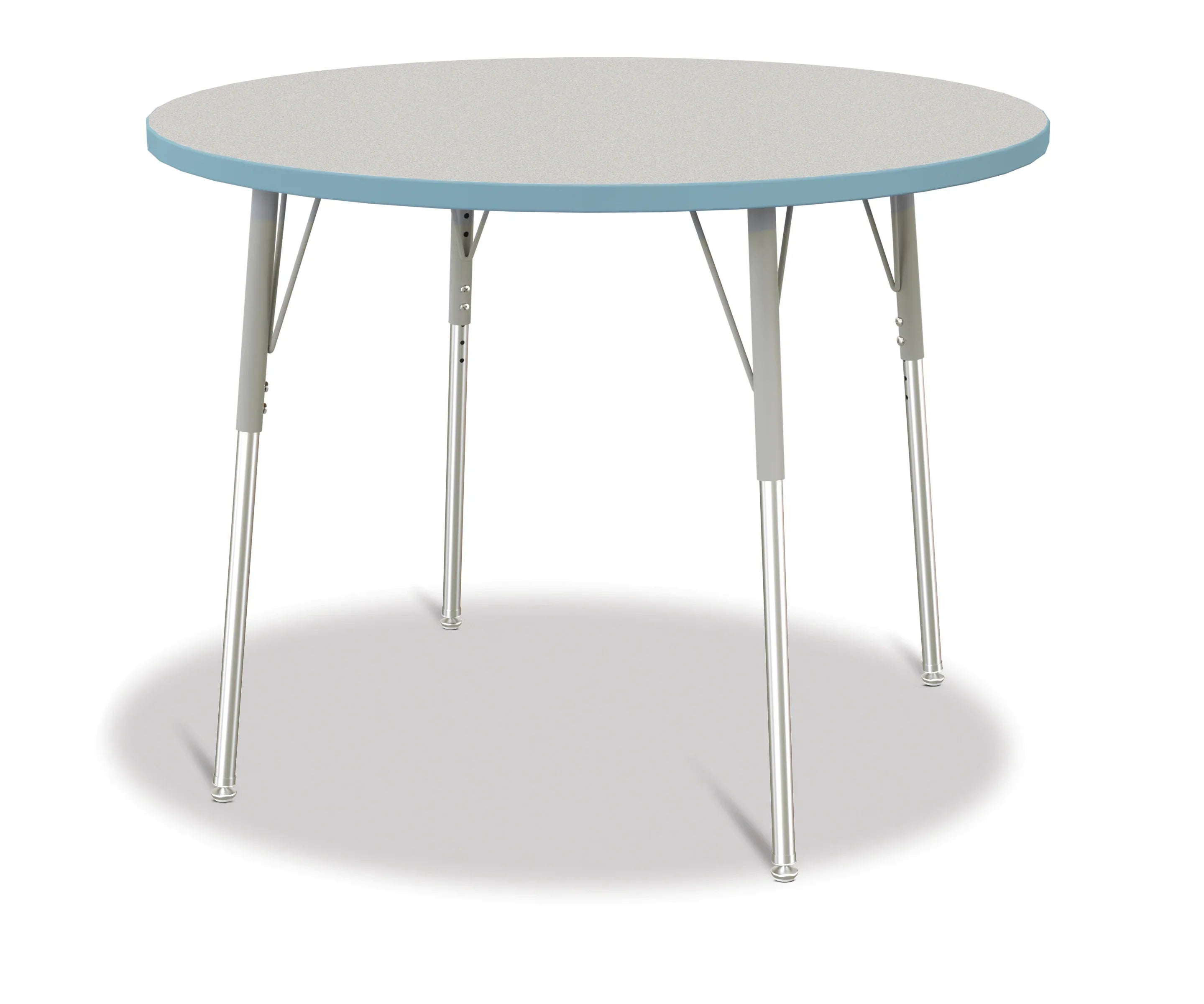 Berries® Round Activity Table - 42" Diameter, A-height - Freckled Gray/Coastal Blue/Gray