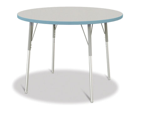 Berries® Round Activity Table - 42" Diameter, A-height - Freckled Gray/Coastal Blue/Gray