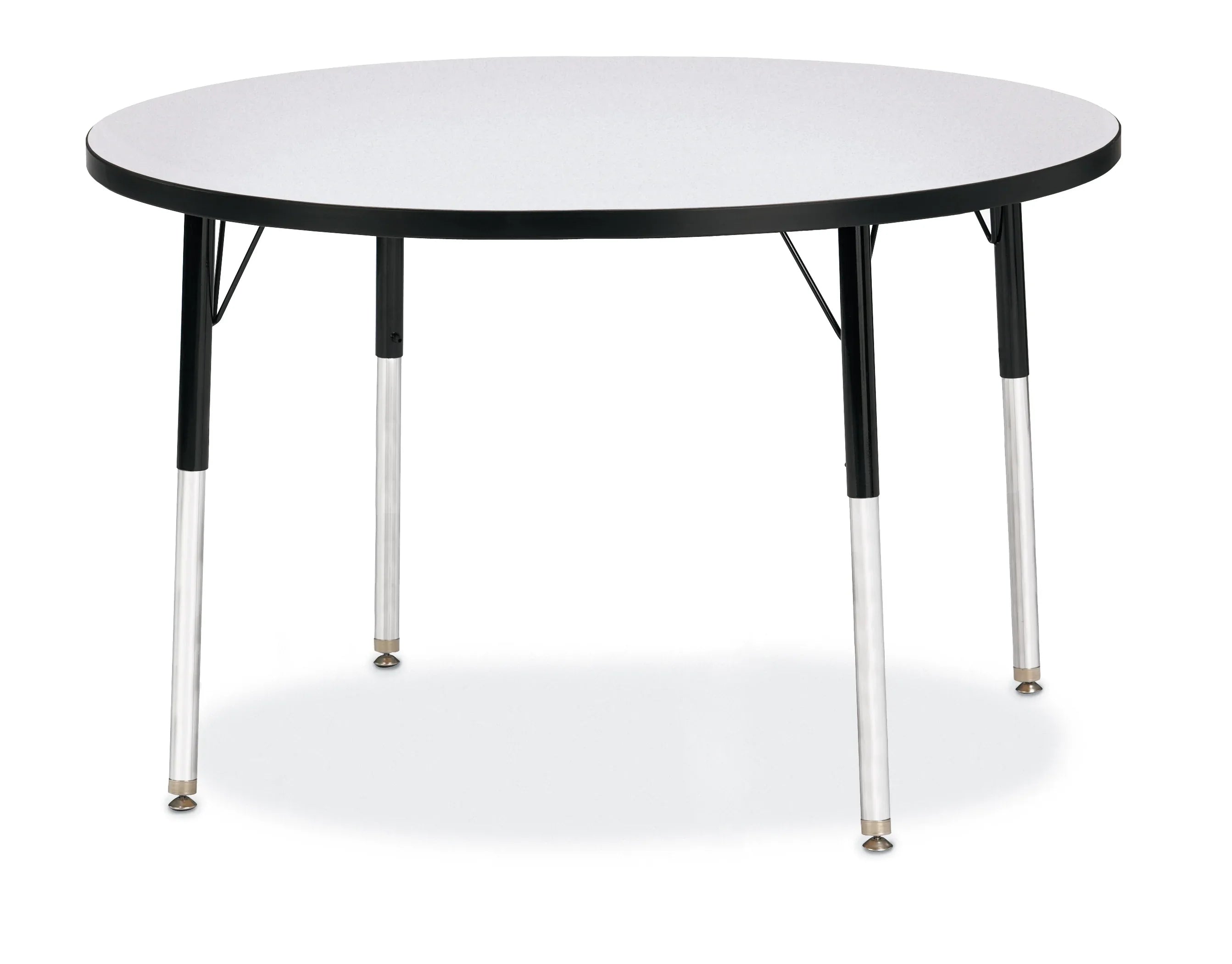 Berries® Round Activity Table - 42" Diameter, A-height - Freckled Gray/Black/Black