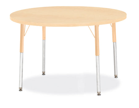 Berries® Round Activity Table - 42" Diameter, A-height - Maple/Maple/Camel