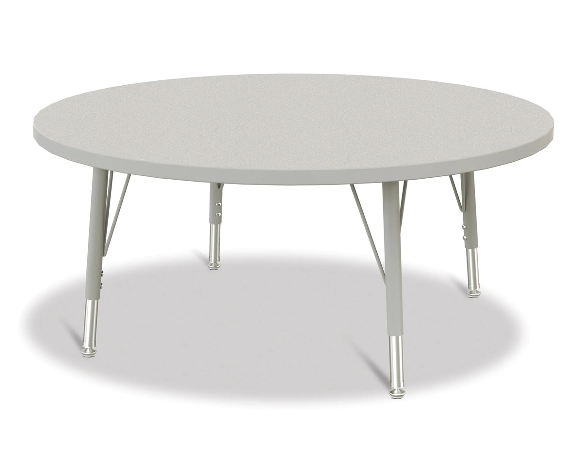 Berries® Round Activity Table - 42" Diameter, E-height - Freckled Gray/Gray/Gray