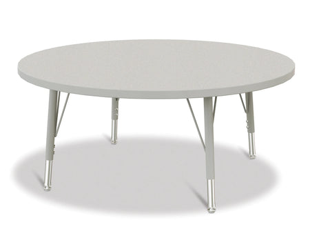 Berries® Round Activity Table - 42" Diameter, E-height - Freckled Gray/Gray/Gray