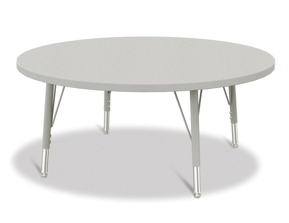 Berries® Round Activity Table - 42" Diameter, E-height - Freckled Gray/Gray/Gray