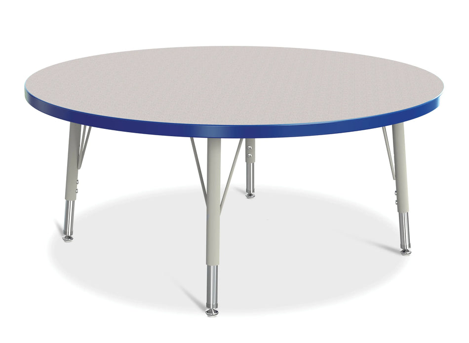 Berries® Round Activity Table - 42" Diameter, E-height - Freckled Gray/Blue/Gray