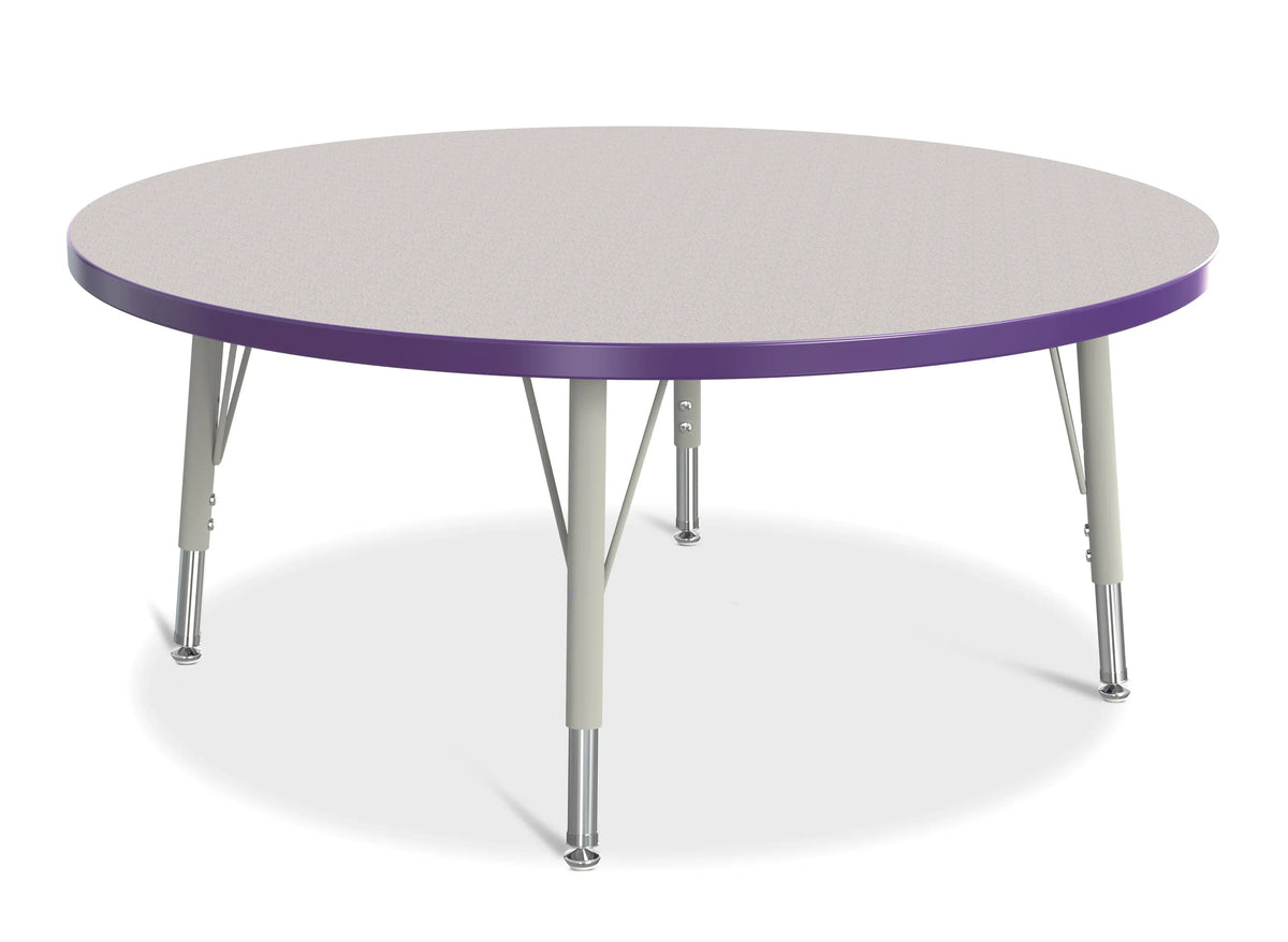 Berries® Round Activity Table - 42" Diameter, E-height - Freckled Gray/Purple/Gray