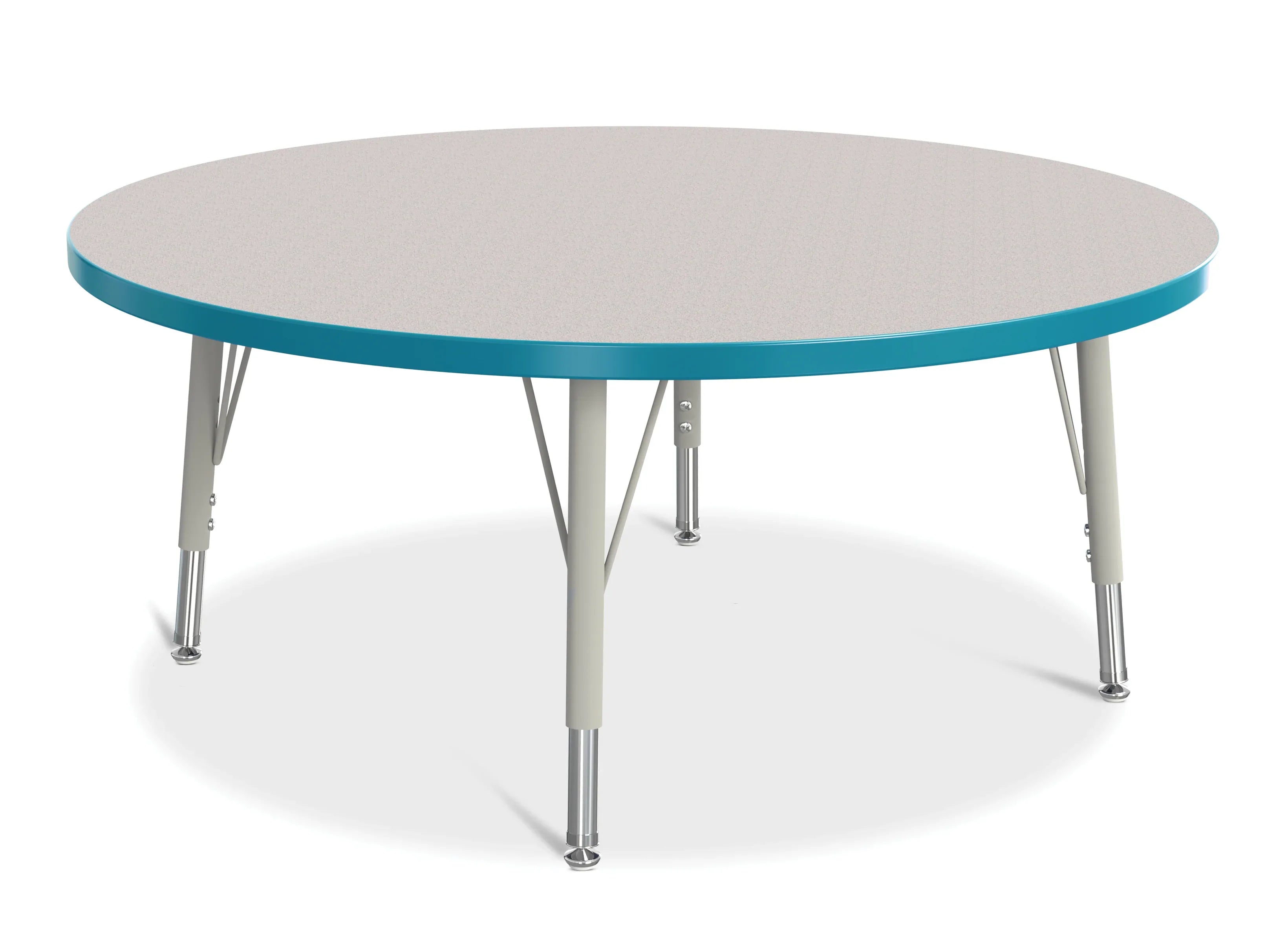 Berries® Round Activity Table - 42" Diameter, E-height - Freckled Gray/Teal/Gray