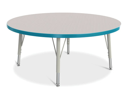 Berries® Round Activity Table - 42" Diameter, E-height - Freckled Gray/Teal/Gray