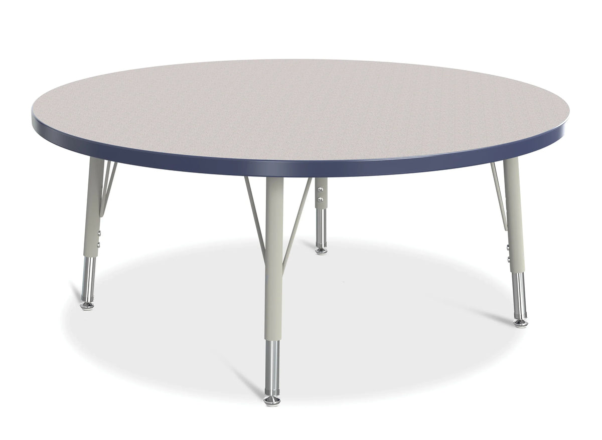 Berries® Round Activity Table - 42" Diameter, E-height - Freckled Gray/Navy/Gray