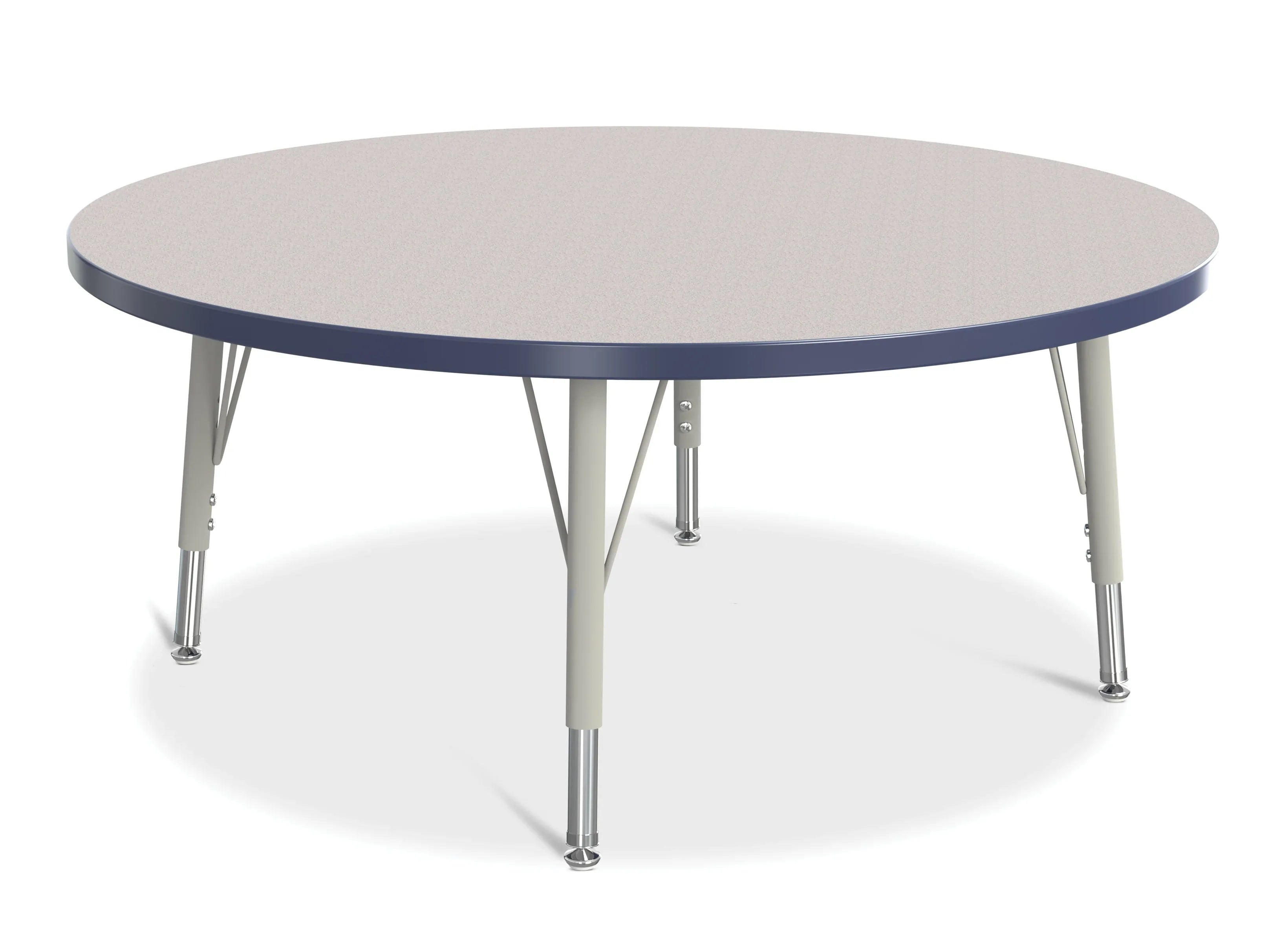 Berries® Round Activity Table - 42" Diameter, E-height - Freckled Gray/Navy/Gray